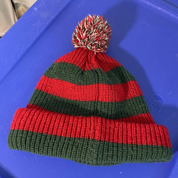 Minnesota Wild Beanie - OSFA - red and green striped - Picture 2 of 5